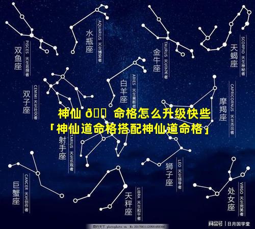 神仙 🐠 命格怎么升级快些「神仙道命格搭配神仙道命格」